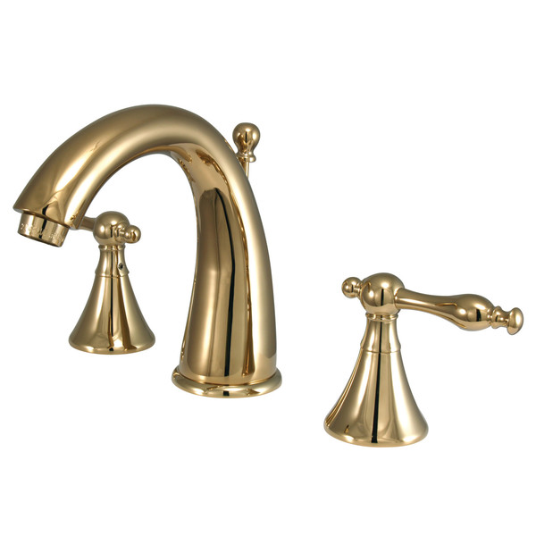 Kingston Brass 8" Widespread Bathroom Faucet, Polished Brass KS2972NL